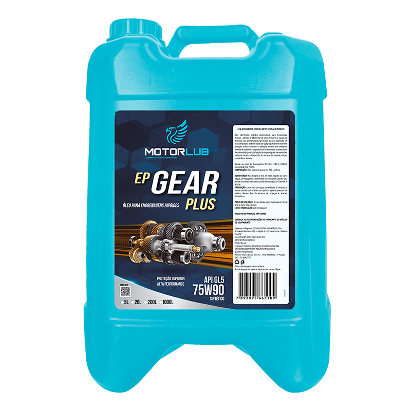 MOTORLUB GEAR PLUS 75W90 GL5 20L